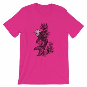 Koi Fish With Lotus Flowers Koi Fish Lovers T-Shirt - Image 12