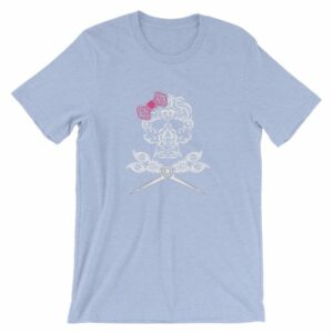 Hairdresser Skull Scissors and Bow Zentangle Style T-Shirt - Image 11