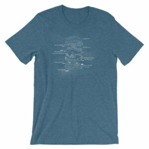 Hamburger Anatomy Chalk Drawing Hamburger Lovers T-Shirt - Image 3