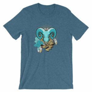 Aries Zodiac Symbol Rams Head Astrology T-Shirt - Image 4