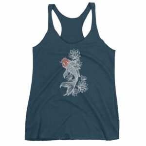 Koi Fish With Lotus Flowers Koi Fish Lovers Women's tank top - Image 3