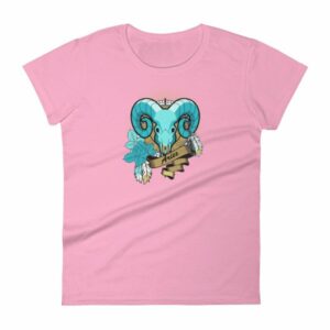 Aries Zodiac Symbol Rams Head Astrology Women's T-Shirt - Image 16