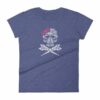 Hairdresser Skull Scissors and Bow Zentangle Style Women's T-Shirt - Image 6