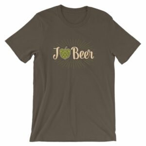I Love Beer Heart Shaped Hops Retro Style Beer Lovers T-Shirt - Image 9