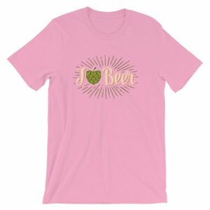 I Love Beer Heart Shaped Hops Retro Style Beer Lovers T-Shirt - Image 14