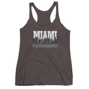 Miami Florida Skyline Silhouette and Reflection Women's tank top - Image 2