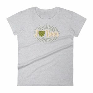 I Love Beer Heart Shaped Hops Retro Style Beer Lovers Women's T-Shirt - Image 7