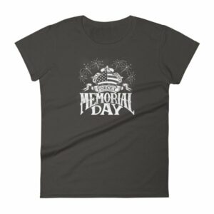We Will Never Forget Memorial Day American Flag Women's T Shirt - Image 2