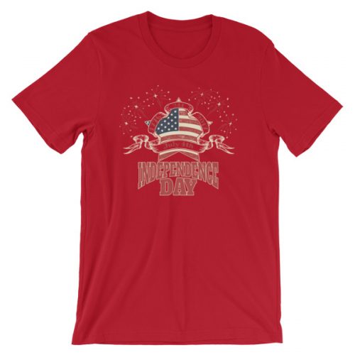 Celebrate Independence Day Patriotic July 4th T-Shirt โข Cosmic Frogs Vinyl