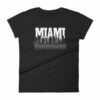 Miami Florida Skyline Silhouette and Reflection Women's T-Shirt