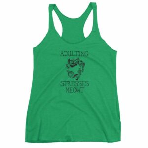 Adulting Stresses Meowt Funny Cat Lovers Women's tank top - Image 4