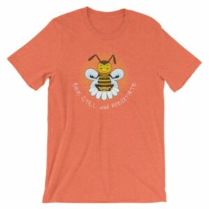 Bee Still and Meditate Meditating Bee Buddhism yoga T-Shirt - Image 14