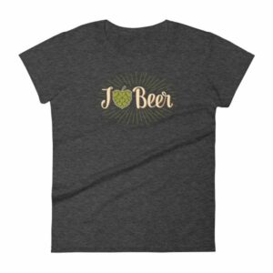 I Love Beer Heart Shaped Hops Retro Style Beer Lovers Women's T-Shirt - Image 3