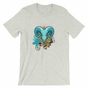 Aries Zodiac Symbol Rams Head Astrology T-Shirt - Image 13