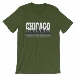 Chicago The Windy City Skyline and Reflection T-Shirt - Image 6