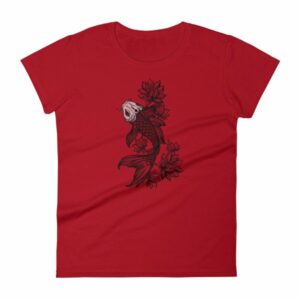 Koi Fish With Lotus Flowers Koi Fish Lovers Women's T-Shirt - Image 13