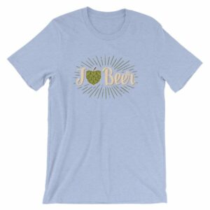 I Love Beer Heart Shaped Hops Retro Style Beer Lovers T-Shirt - Image 11