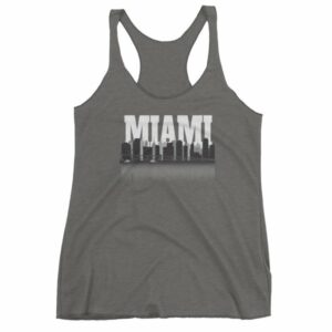 Miami Florida Skyline Silhouette and Reflection Women's tank top - Image 4
