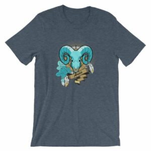 Aries Zodiac Symbol Rams Head Astrology T-Shirt - Image 9