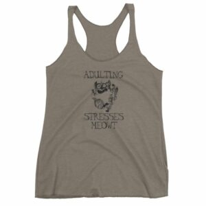 Adulting Stresses Meowt Funny Cat Lovers Women's tank top - Image 2