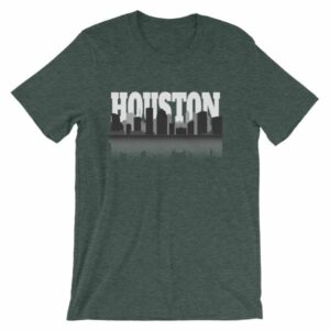 Houston The City With No Limits Skyline Silhouette T-Shirt - Image 4