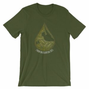 I Run On Essential Oils Word Cloud Oil Drop T-Shirt - Image 6
