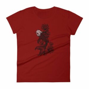 Koi Fish With Lotus Flowers Koi Fish Lovers Women's T-Shirt - Image 10