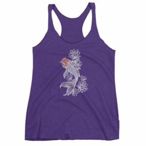 Koi Fish With Lotus Flowers Koi Fish Lovers Women's tank top - Image 6