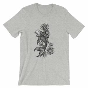 Koi Fish With Lotus Flowers Koi Fish Lovers T-Shirt