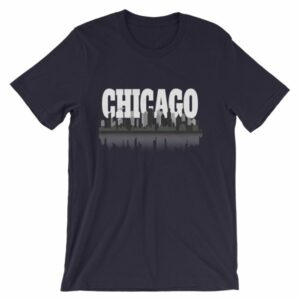 Chicago The Windy City Skyline and Reflection T-Shirt - Image 8