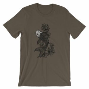 Koi Fish With Lotus Flowers Koi Fish Lovers T-Shirt - Image 7