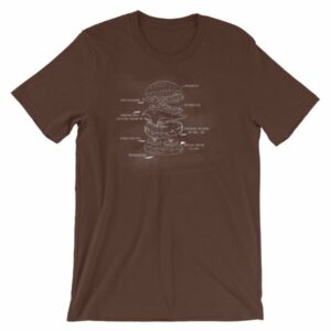 Hamburger Anatomy Chalk Drawing Hamburger Lovers T-Shirt - Image 2