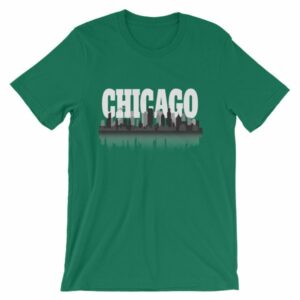 Chicago The Windy City Skyline and Reflection T-Shirt - Image 14