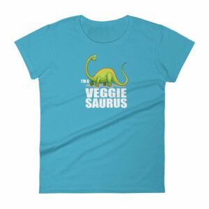I'm A Veggiesaurus Vegan Lifestyle Dinosaur Women's T-Shirt - Image 8