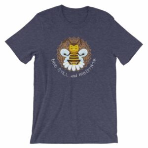 Bee Still and Meditate Meditating Bee Buddhism yoga T-Shirt - Image 5