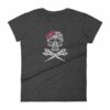 Hairdresser Skull Scissors and Bow Zentangle Style Women's T-Shirt - Image 3