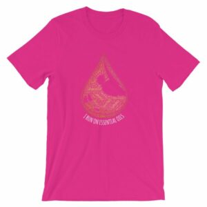 I Run On Essential Oils Word Cloud Oil Drop T-Shirt - Image 18
