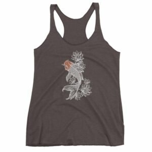 Koi Fish With Lotus Flowers Koi Fish Lovers Women's tank top - Image 2