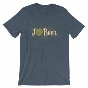 I Love Beer Heart Shaped Hops Retro Style Beer Lovers T-Shirt - Image 10