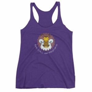 Bee Still and Meditate Meditating Bee Buddhism yoga Women's tank top - Image 7