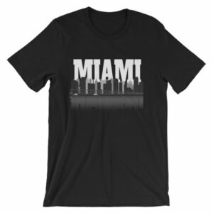 Miami Florida Skyline Silhouette and Reflection T-Shirt
