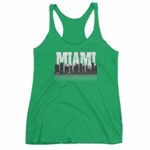 Miami Florida Skyline Silhouette and Reflection Women's tank top - Image 10