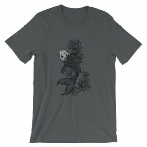 Koi Fish With Lotus Flowers Koi Fish Lovers T-Shirt - Image 6