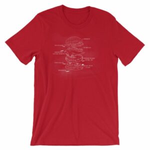 Hamburger Anatomy Chalk Drawing Hamburger Lovers T-Shirt - Image 14