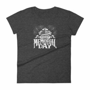 We Will Never Forget Memorial Day American Flag Women's T Shirt - Image 3