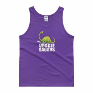 I'm A Veggiesaurus Vegan Lifestyle Dinosaur Tank Top - Image 3