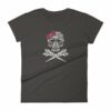 Hairdresser Skull Scissors and Bow Zentangle Style Women's T-Shirt - Image 2