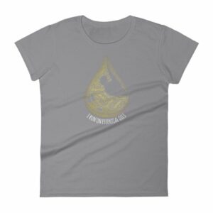 I Run On Essential Oils Word Cloud Oil Drop Women's T-Shirt - Image 5