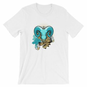 Aries Zodiac Symbol Rams Head Astrology T-Shirt - Image 2