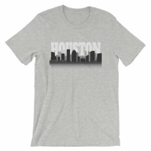 Houston The City With No Limits Skyline Silhouette T-Shirt - Image 13